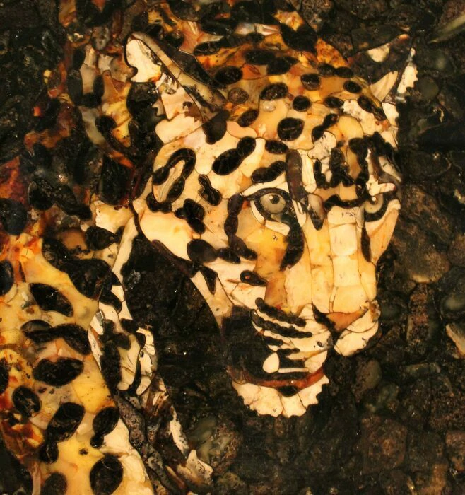 Leopard amber panel