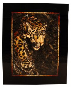 Leopard amber panel