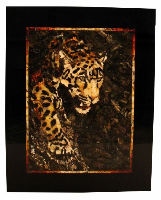 Leopard amber panel