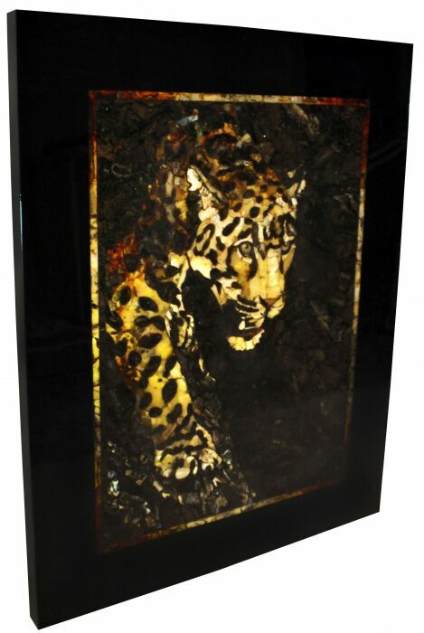 Leopard amber panel