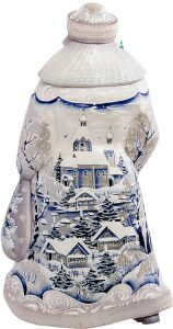Резная статуэтка "Дед Мороз" (в сером)