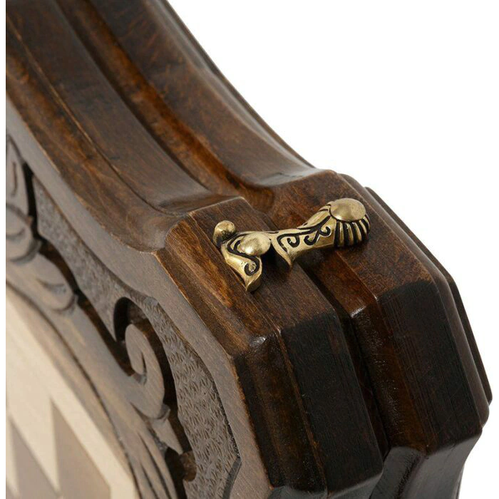 Carved chess, backgammon and checkers from beech "Mountain peaks" medium