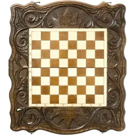 Игровой набор резной "Венец монарха" малый (шахматы, нарды и шашки) Игровой набор резной "Венец монарха" малый (шахматы, нарды и шашки)