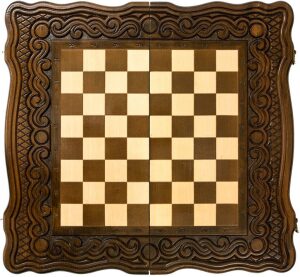 Игровой набор резной "Волна" малый (шахматы и нарды)