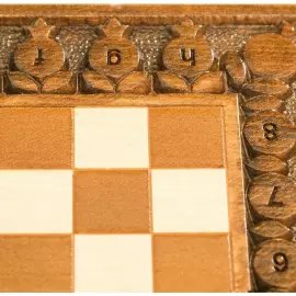 Игровой набор резной "Гренадин" малый (шахматы, нарды и шашки)