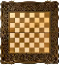 Игровой набор резной "Волна" (шахматы и нарды)