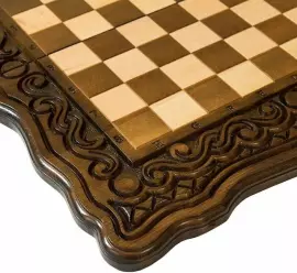 Игровой набор резной "Волна" (шахматы и нарды)