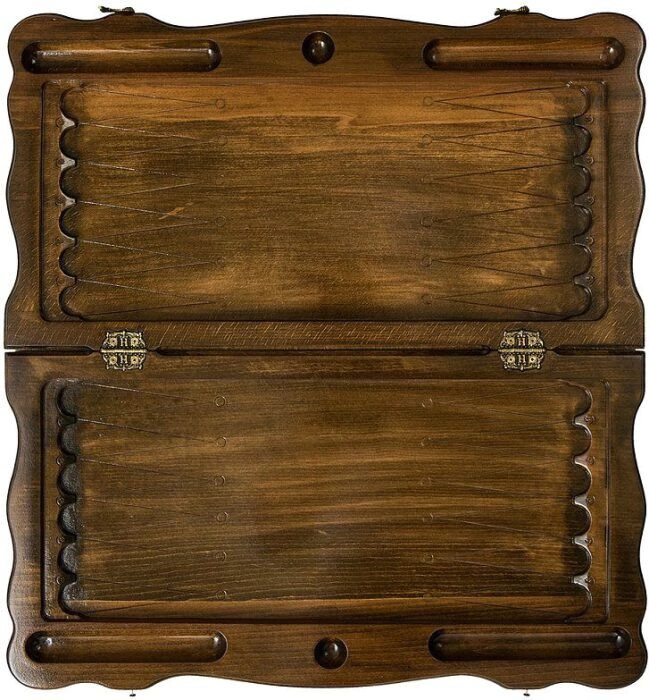 Carved "Wave" game set (chess and backgammon)