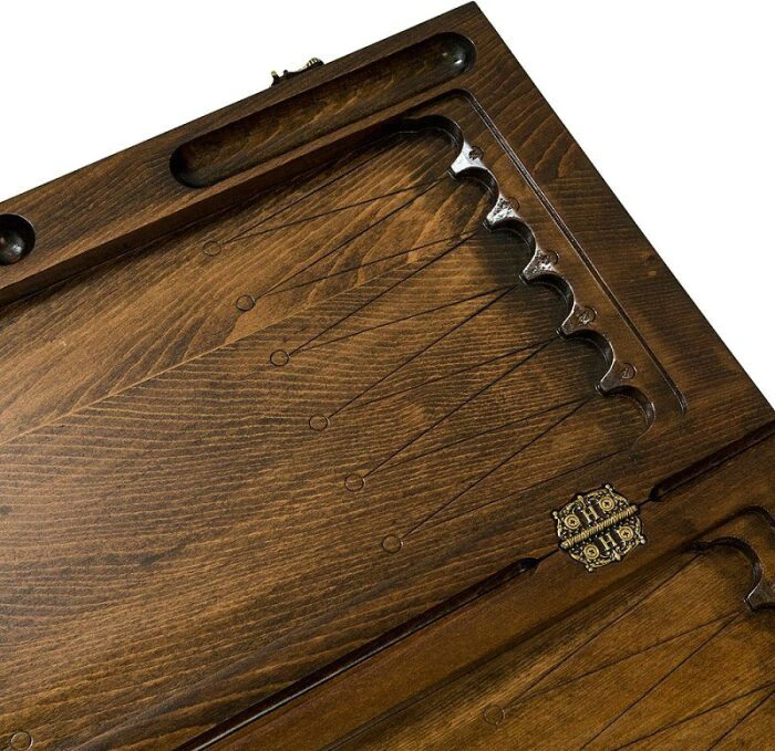 Carved "Wave" game set (chess and backgammon)