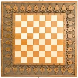 Резные шахматы, нарды и шашки из бука "Гренадин" средние