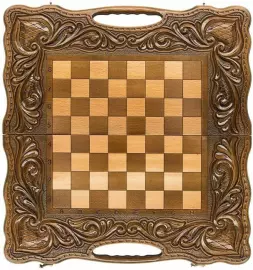 Резные шахматы, нарды и шашки из бука "Аллюр"