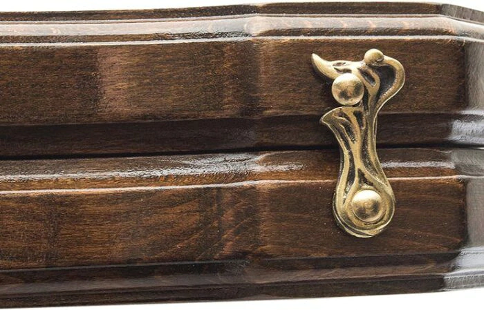 Carved chess, backgammon and checkers made of beech "Modern" with a handle