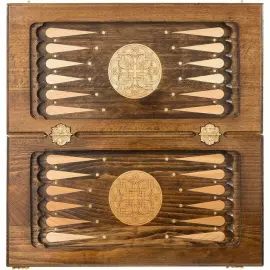 Резные шахматы, нарды и шашки из бука "Винтаж"