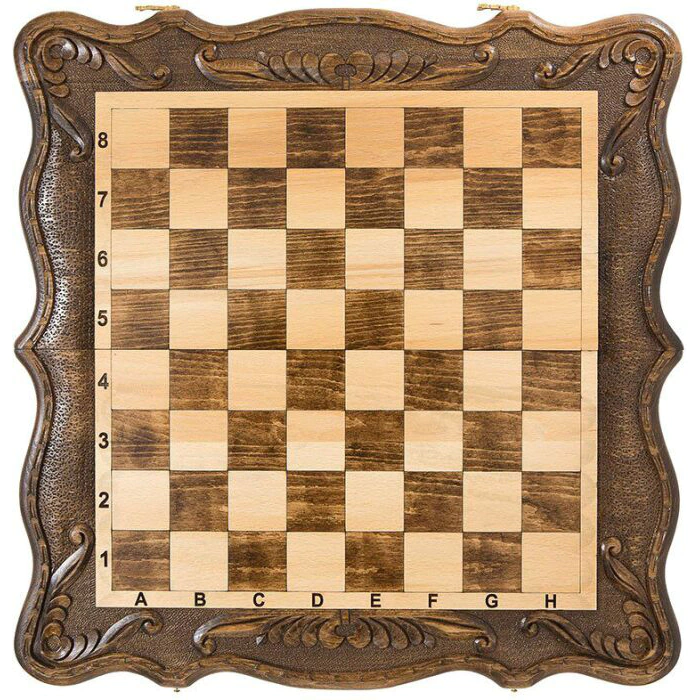 Carved chess, backgammon and checkers from beech "Avangard"