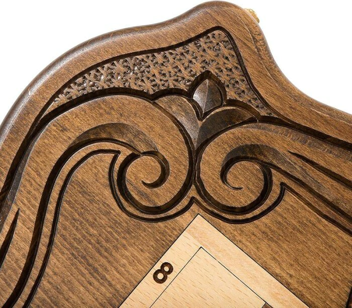 Carved chess, backgammon and checkers from beech "Lily"