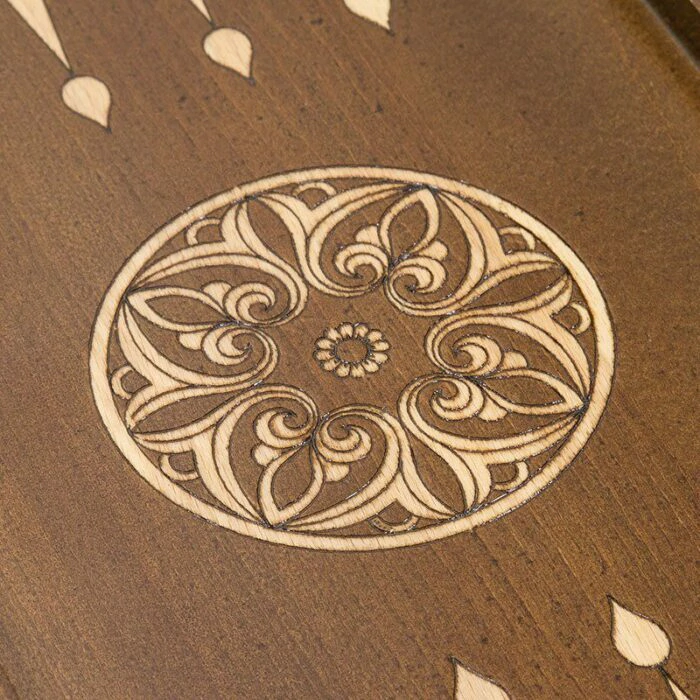 Carved chess and backgammon made of precious wood "Interlacing"