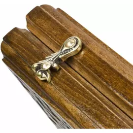 Резные шахматы и нарды из ценных пород дерева "Переплетение"