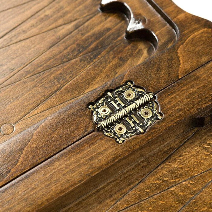 Carved chess, backgammon and checkers from beech "Crown of the Monarch" medium