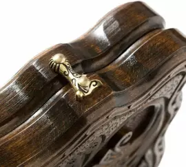 Резные шахматы, нарды и шашки из бука "Венец монарха" средние