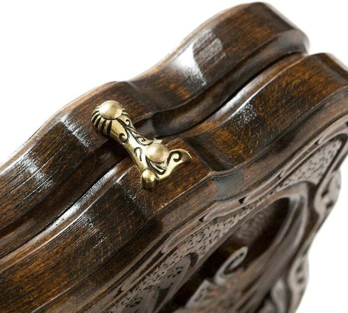 Carved chess, backgammon and checkers from beech "Crown of the Monarch" medium