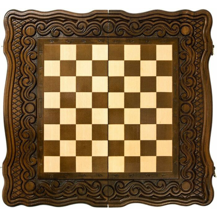 Игровой набор резной "Волна" средние (шахматы и нарды)
