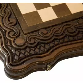 Игровой набор резной "Волна" средние (шахматы и нарды)