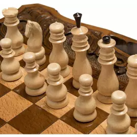 Игровой набор резной "Акрополь" (шахматы, нарды и шашки)