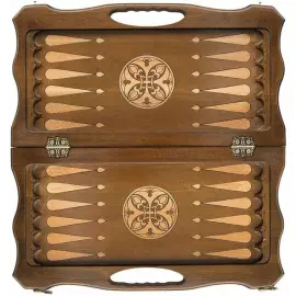 Игровой набор резной "Акрополь" (шахматы, нарды и шашки)