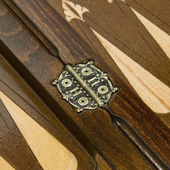 Carved chess, backgammon and checkers made of beech "Interlacing"