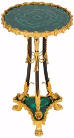 Стол журнальный из малахита, малый