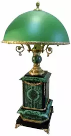 Лампа настольная "Элегия" из малахита