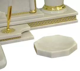 Настольный набор из белого мрамора