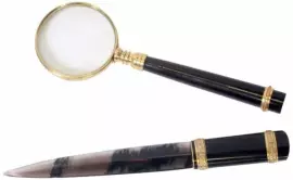 Канцелярский набор из обсидиана