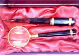 Канцелярский набор из обсидиана