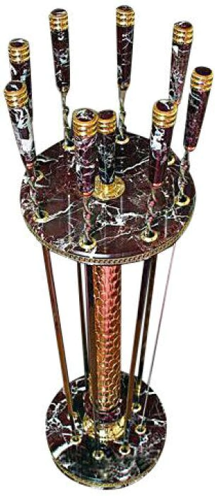 Шампуры из яшмы, на 9 персон