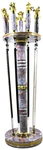 Набор шампуров из белого мрамора с головами зверей, на 9 персон