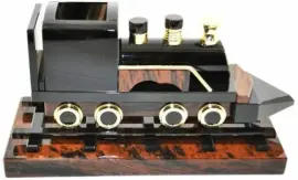 Фигурка "Поезд" из обсидиана с гербом России Фигурка "Поезд" из обсидиана с гербом России