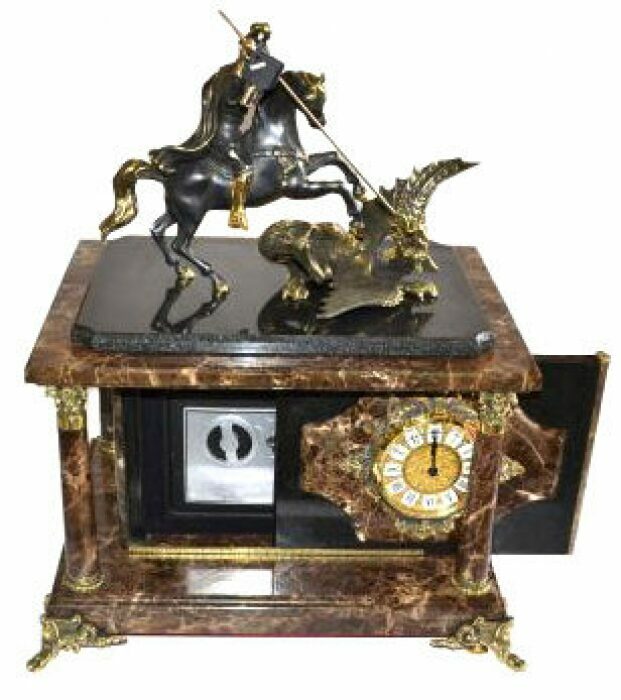 Watch safe made of Italian marble "George the Victorious"