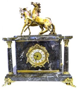 A safe made of gray marble "Horses"