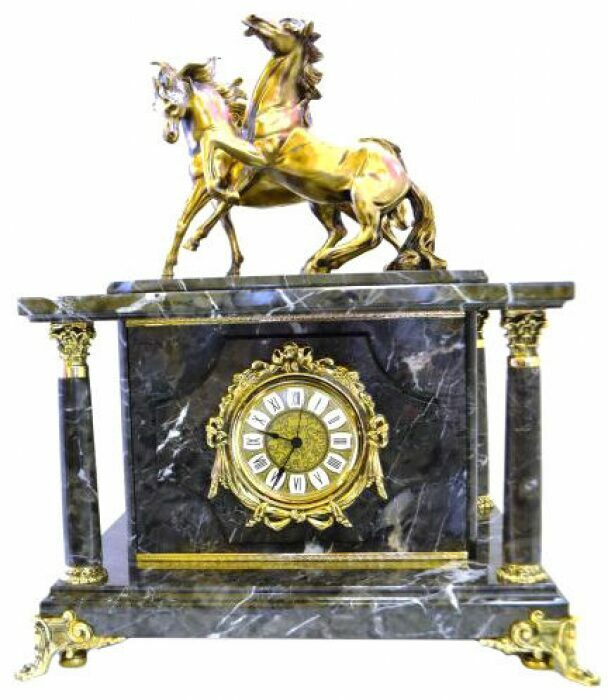A safe made of gray marble "Horses"