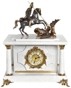 Watch safe made of white marble "George the Victorious"