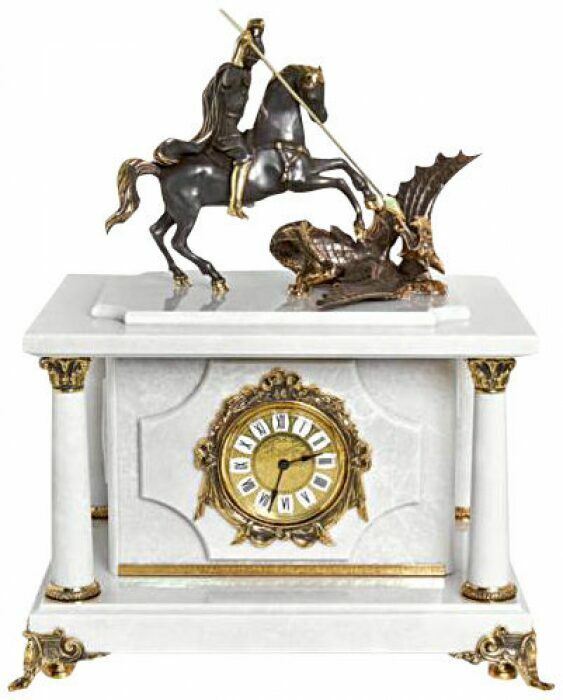 Watch safe made of white marble "George the Victorious"