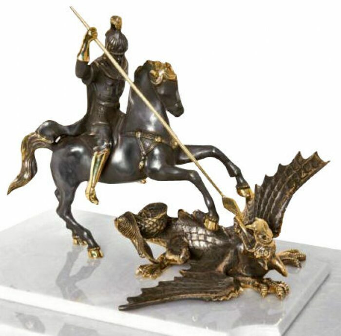 Watch safe made of white marble "George the Victorious"