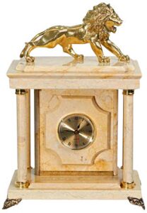 Clock safe made of marble "Lion"