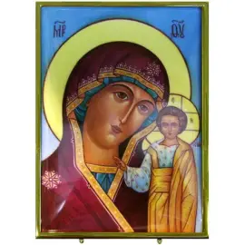 Икона из серебра "Казанская Богоматерь"