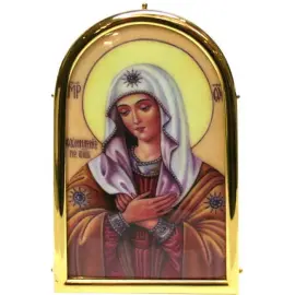 Икона из серебра "Умиление" с золочением