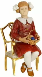 Украшение интерьера "Рукодельница" из серебра