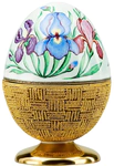 Egg box "Flowers in a basket" (silver, enamel)