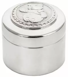 Children's box "Teddy Bear" made of silver
