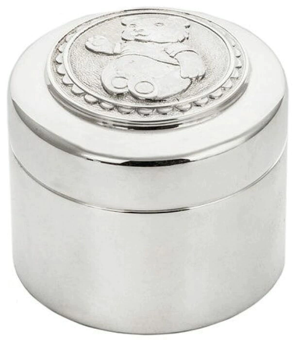 Children's box "Teddy Bear" made of silver